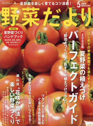 野菜だより ２０２２年５月号 （ブティック社） 園芸雑誌の商品画像